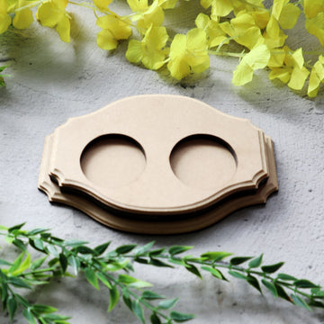 Hand Carved T Light Candle Holder Victorian Two Slot B